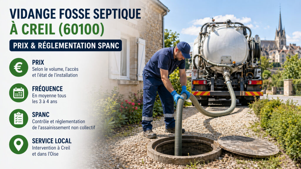 Vidange fosse septique à Creil