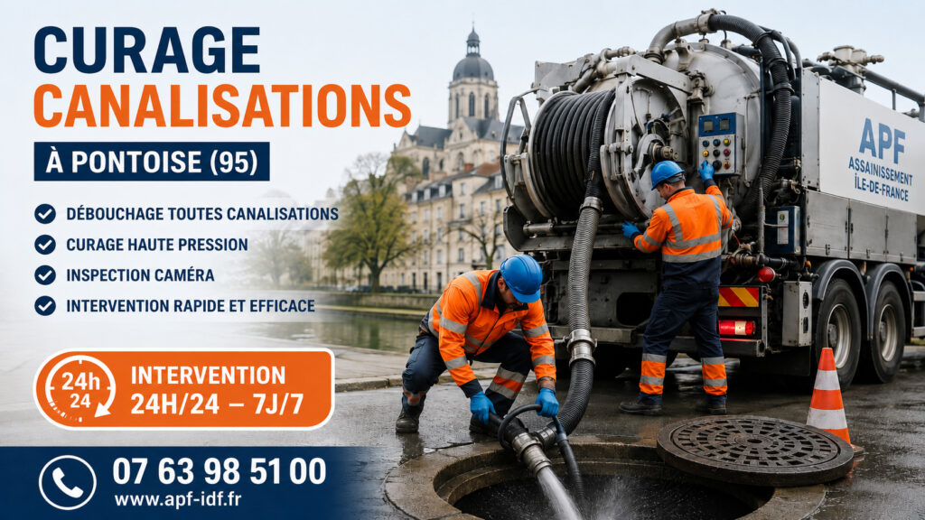 Curage canalisations à Pontoise (95)