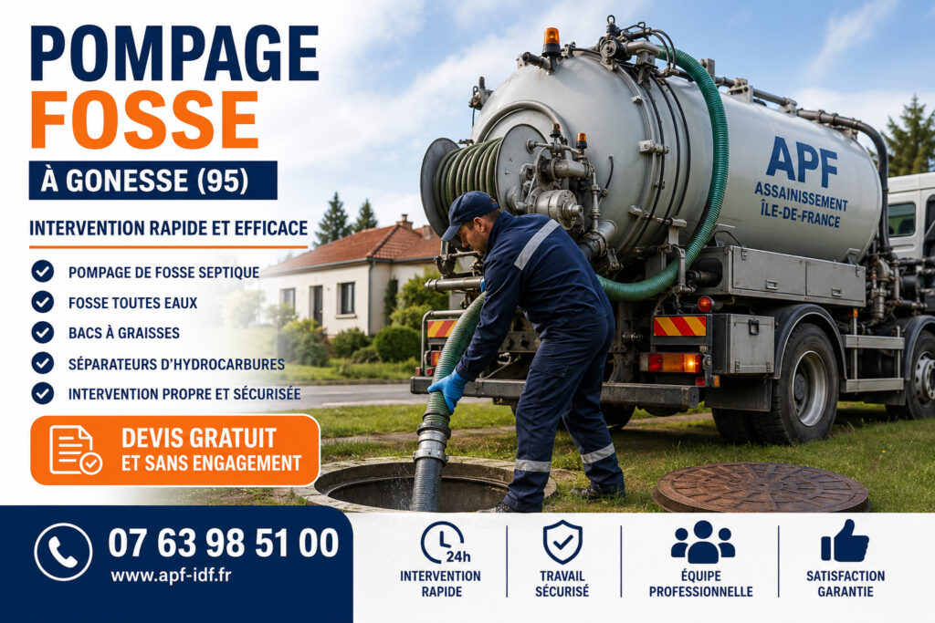 Pompage fosse à Gonesse (95)