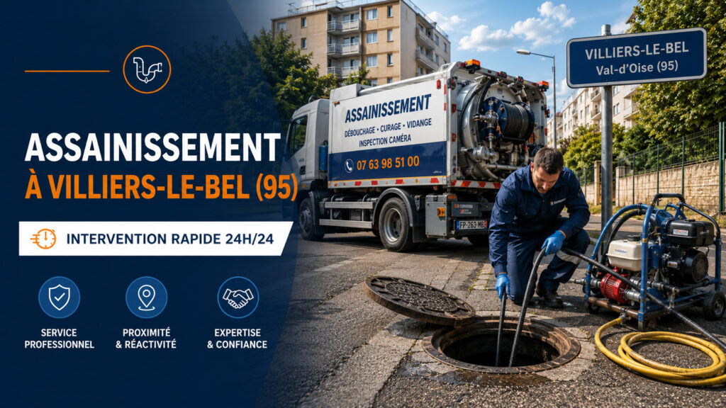 Assainissement à Villiers-le-Bel (95)
