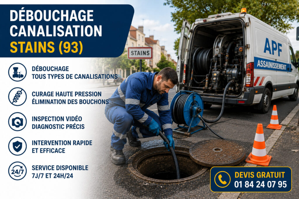 Débouchage canalisation à Stains (93)
