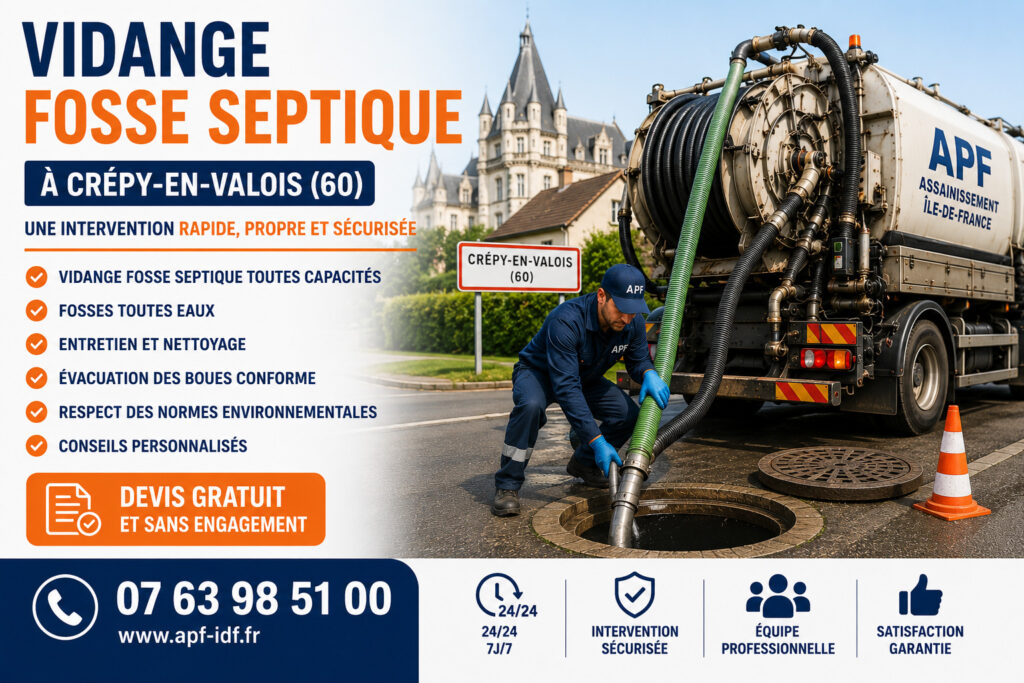 Vidange de fosse septique à Crépy-en-Valois
